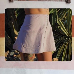 Suede vintage mini shirt